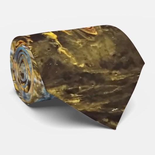 Mystisch Magisch Stropdas met gekantelde bossen (Opgerold)