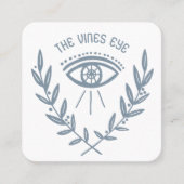 Mystisch oog en wijnstokken Elegant Boho Vierkante Visitekaartje (Voorkant)