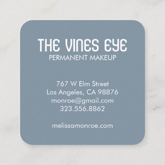 Mystisch oog en wijnstokken Elegant Boho Vierkante Visitekaartje (Achterkant)