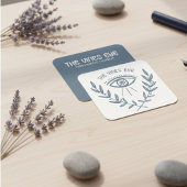 Mystisch oog en wijnstokken Elegant Boho Vierkante Visitekaartje