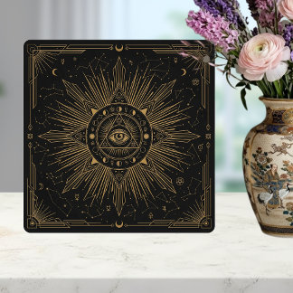 Mystisch oog Himmelse Sterrenbeelden Goud Design C Tegeltje