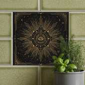 Mystisch oog Himmelse Sterrenbeelden Goud Design C Tegeltje