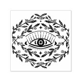 Mystisch oog Magische Elegante Rozen Boho Zelfinktende Stempel (Design)