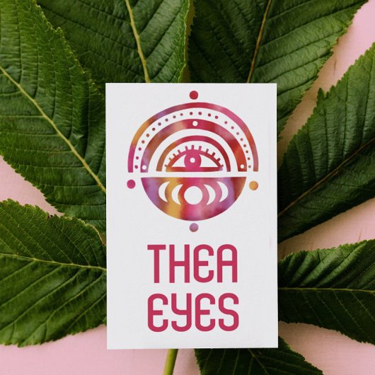 Mystisch Oogoog Magische Elegant Boho Waterverf Visitekaartje