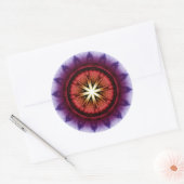 Mystisch symbolisch fractal patroon ronde sticker (Envelop)