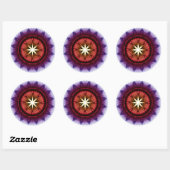 Mystisch symbolisch fractal patroon ronde sticker (Vel)
