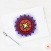 Mystisch symbolisch fractal patroon vierkante sticker (Envelop)