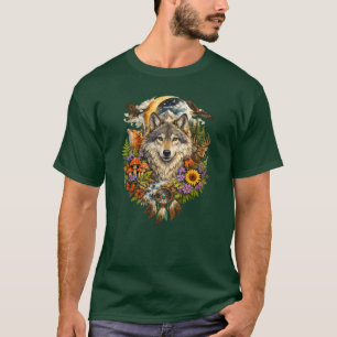 Mystisch Wolf Bos Fantasie Transparante PNG Wil T-shirt