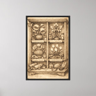 Mystische Apothekerskast Canvas Afdruk