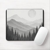Mystische Berglandschaft – Künstlerisches Mauspad  Muismat (Met muis)