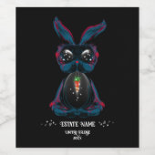 Mystische bundel met lichte ogen wijn etiket (Enkel label)