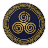 MYSTISCHE CELTISCHE ZWISSELSTROOM KERAMISCHE KNOP (Voorkant)