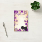 Mystische eendriek met lijnen (geel met paars) post-it® notes (Kantoor)
