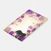 Mystische eendriek met lijnen (geel met paars) post-it® notes (Schuin)