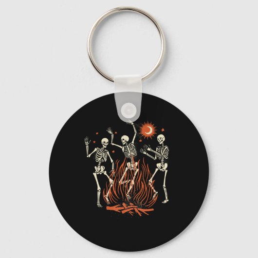 Mystische halloween danskeletten sleutelhanger (Voorkant)