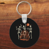 Mystische halloween danskeletten sleutelhanger (Voorkant)