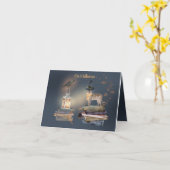 Mystische halloween Kaart uit de kat (Gele Bloem)