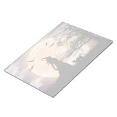 Mystische heks, zwarte kat, volle maan notitieblok (Schuin)