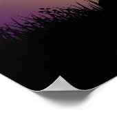 Mystische heks, zwarte kat, volle maan poster (Hoek)