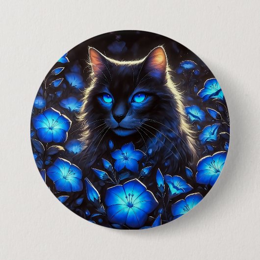 Mystische Katze Ronde Button 7,6 Cm (Voorkant)