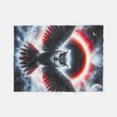Mystische Kosmische Hemelse Uil Fleece Deken (Voorkant (Horizontaal))