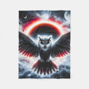 Mystische Kosmische Hemelse Uil Fleece Deken