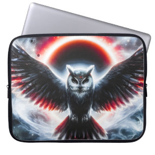 Mystische Kosmische Hemelse Uil Laptop Sleeve