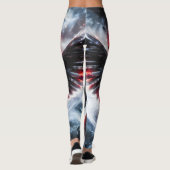 Mystische Kosmische Hemelse Uil Leggings (Achterkant)