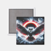 Mystische Kosmische Hemelse Uil Magneet (Voorkant / Achterkant)