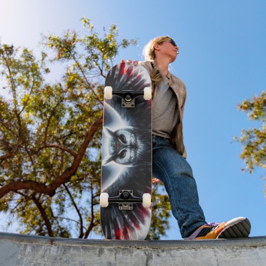 Mystische Kosmische Hemelse Uil Persoonlijk Skateboard (Buiten 1)