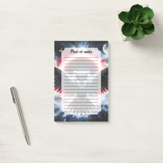 Mystische Kosmische Hemelse Uil Post-it® Notes (Kantoor)