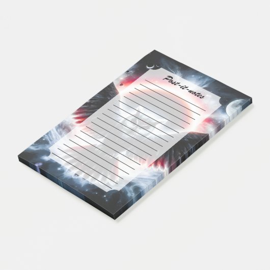 Mystische Kosmische Hemelse Uil Post-it® Notes (Schuin)