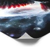 Mystische Kosmische Hemelse Uil Poster (Hoek)