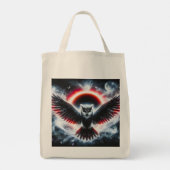 Mystische Kosmische Hemelse Uil Tote Bag (Achterkant)