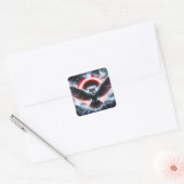 Mystische Kosmische Hemelse Uil Vierkante Sticker (Envelop)