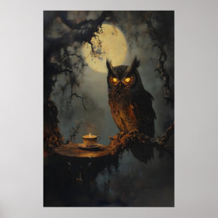 Mystische Maanuil Kunst Donkere Academie Cottageco Poster