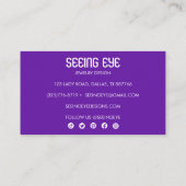 Mystische ogen Magische Elegant Boho Waterverf Visitekaartje (Achterkant)