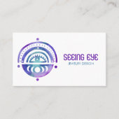 Mystische ogen Magische Elegant Boho Waterverf Visitekaartje (Voorkant)