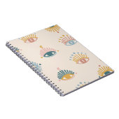 Mystische ogen naadloos patroon, mystieke achtergr notitieboek (Rechterzijde)