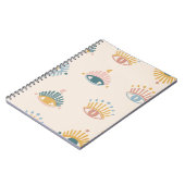 Mystische ogen naadloos patroon, mystieke achtergr notitieboek (Linkerzijde)