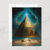 Mystische piramide Visionary Art Briefkaart (Voorkant / Achterkant)