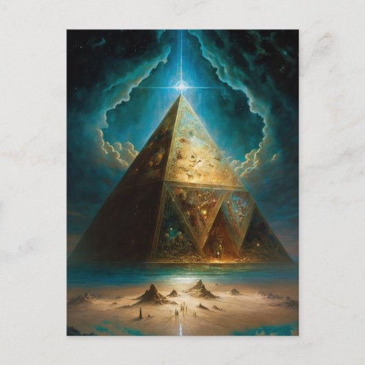 Mystische piramide Visionary Art Briefkaart (Voorkant)