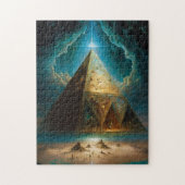 Mystische piramide Visionary Art Legpuzzel (Verticaal)