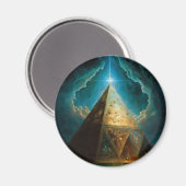 Mystische piramide Visionary Art Magneet (Voorkant / Achterkant)