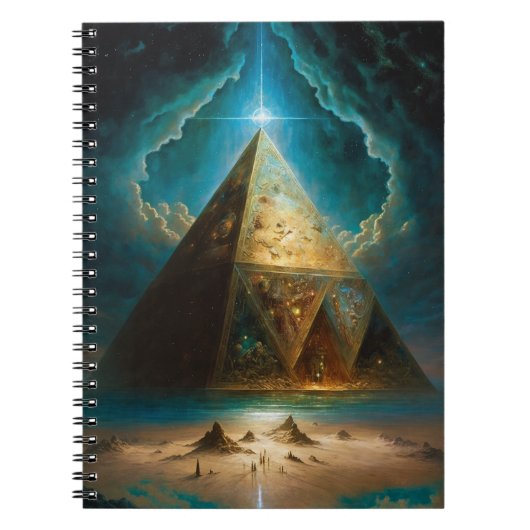 Mystische piramide Visionary Art Notitieboek (Voorkant)