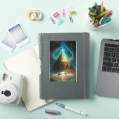 Mystische piramide Visionary Art Sticker (iPad Cover)