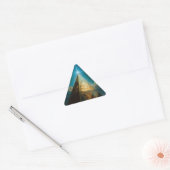Mystische piramide Visionary Art Sticker (Envelop)