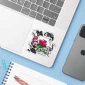 Mystische pot met skeletkameleon sticker (Laptop met iPhone)