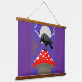 Mystische raventapijt hangend wandkleed (Gebogen)