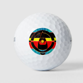 MYSTISCHE REFLECTIE VAN DE AUSTRALISCHE ABORIGINAL GOLFBALLEN